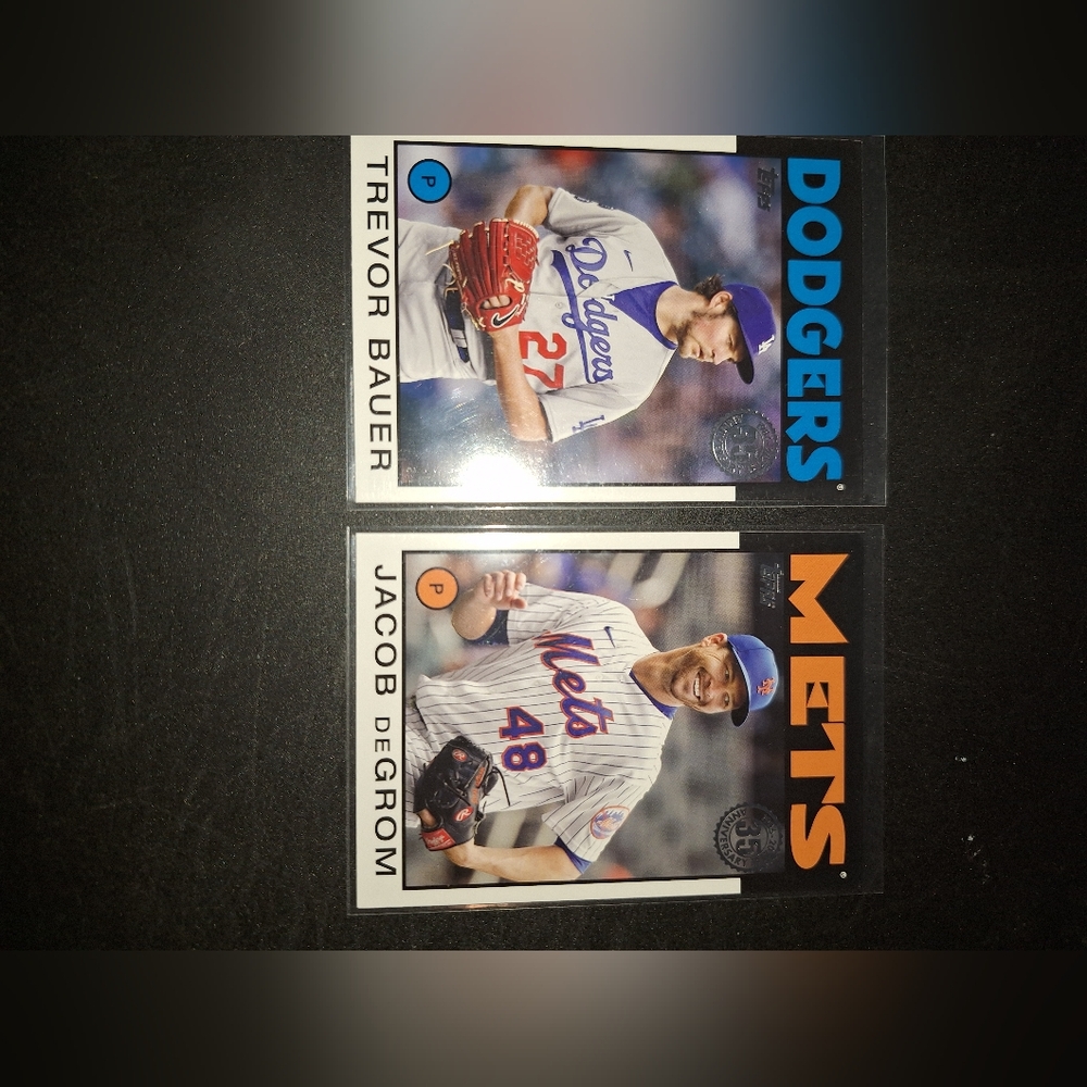Topps 35th anniversary Jacob Degrom,and Trevor Bauer!! Sps